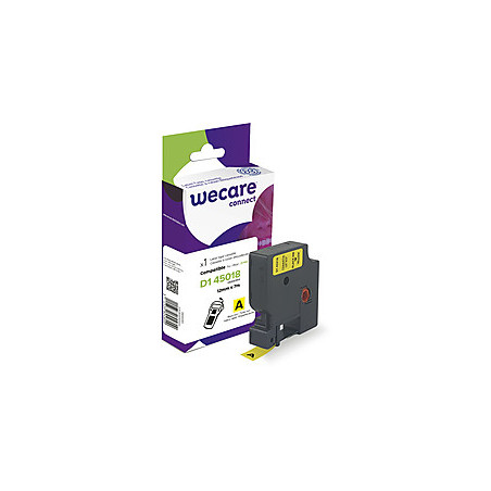 WECARE ARMOR páska kompatibilná s DYMO S0720580, Black/Yellow, 12mm*7m