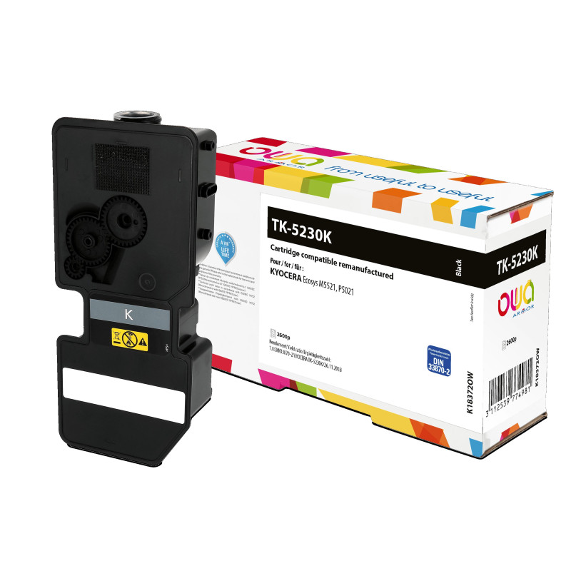 OWA Armor toner kompatibilný s Kyocera TK-5230K, 2600st, čierna/black