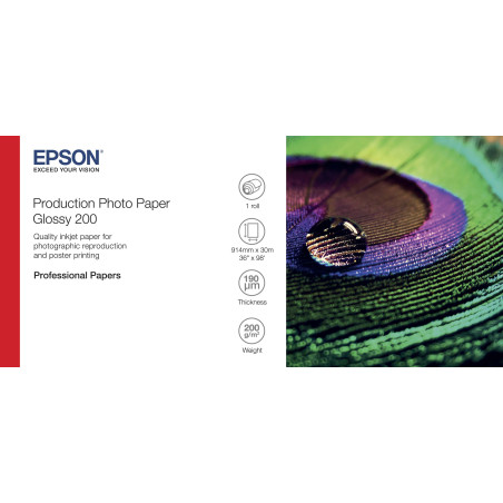 EPSON Production Photo Paper Glossy 200 36'' x 30m