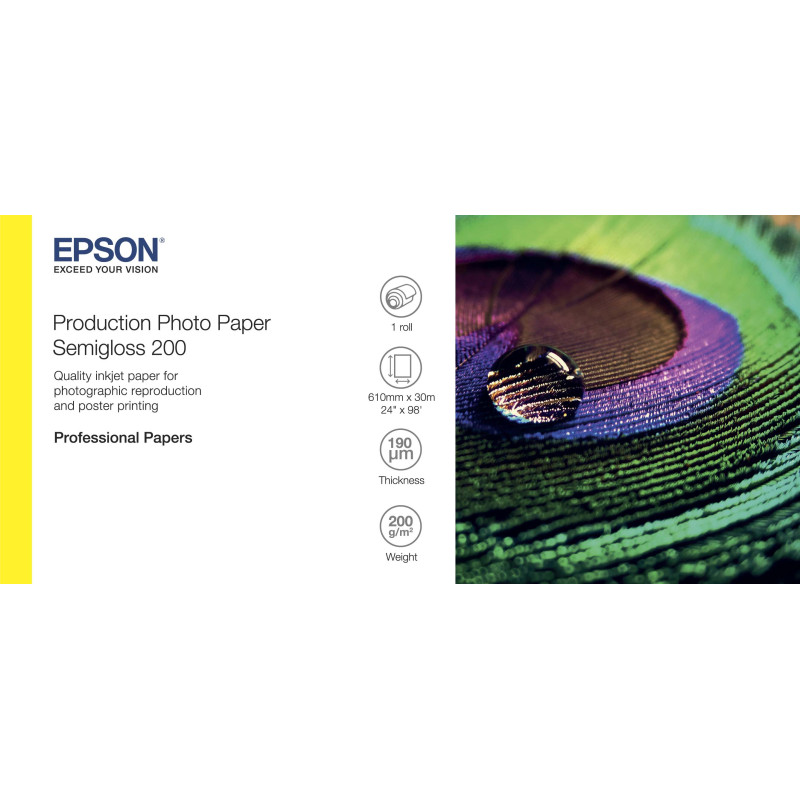 EPSON Production Photo Paper Semigloss 200 24''x30m