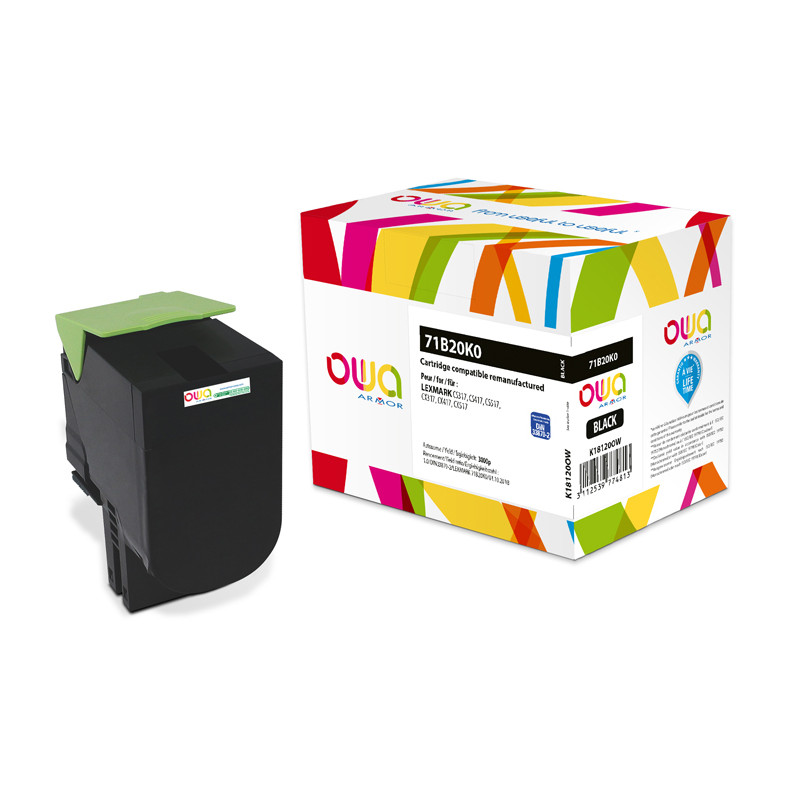 OWA Armor toner kompatibilný s LEXMARK 71B20K0, 3000st, čierna/black