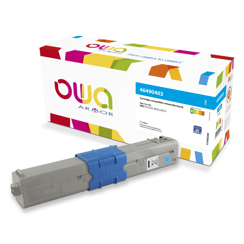 OWA Armor toner kompatibilný s OKI 46490403, 1500st, modrá/cyan