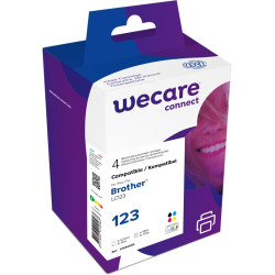WECARE ARMOR ink sada kompatibilná s BROTHER LC-123 VAL BP, čierna/CMY