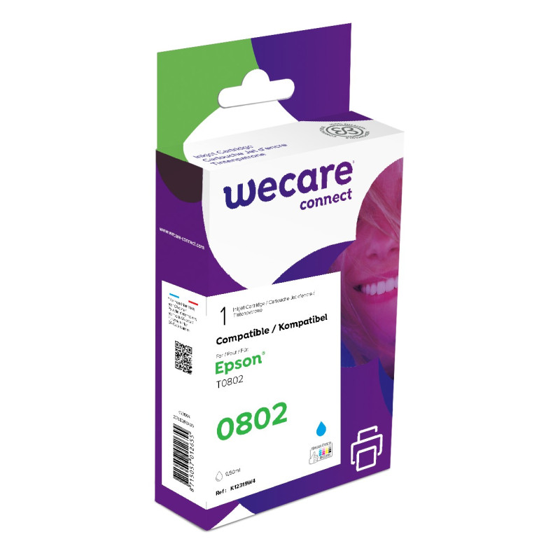 WECARE ARMOR ink kompatibilný s EPSON C13T08024011,modrá/cyan