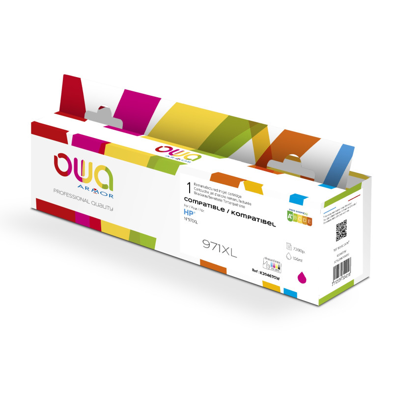 OWA ARMOR ink ink kompatibilný s CN627AE, HP 971XL, červená/magenta
