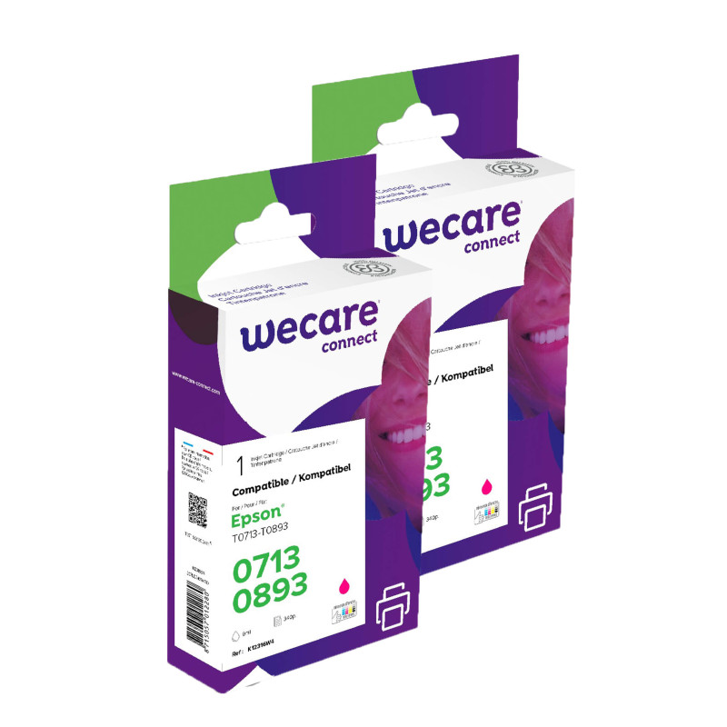 WECARE ARMOR sada ink kompatibilná s EPSON T071340 2x9ml, červená, T071340