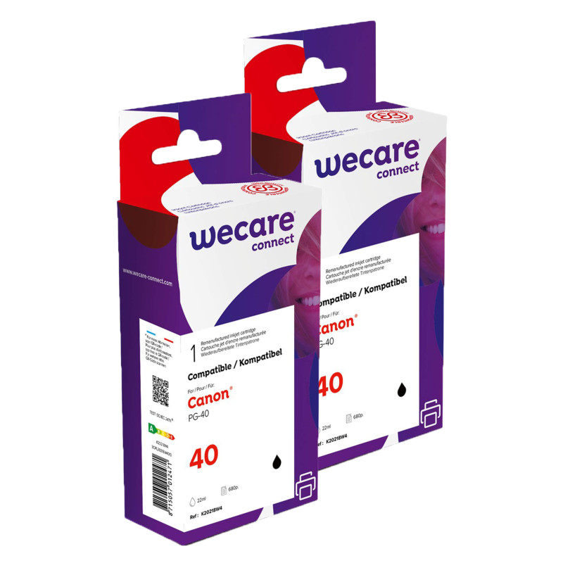 WECARE ARMOR sada ink pre CANON PG40 2x22ml,čierna,PG40