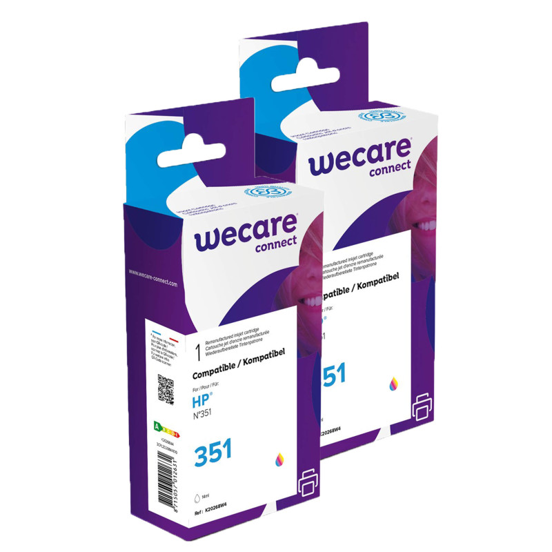 WECARE ARMOR sada ink kompatibilná s HP CB337E, 2x14ml, 3 farby
