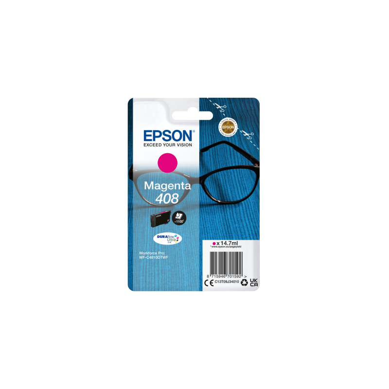 EPSON Singlepack Magenta 408 DURABrite Ultra Ink