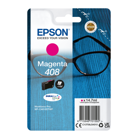 EPSON Singlepack Magenta 408 DURABrite Ultra Ink