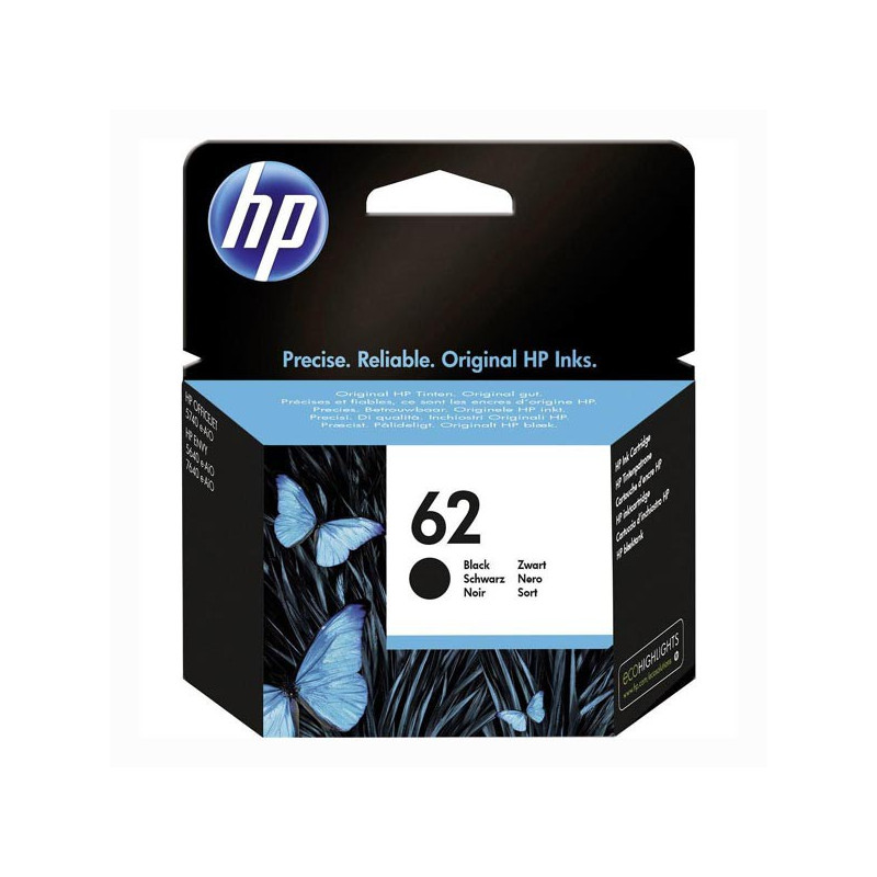 HP 62 čierna atramentová náplň, C2P04AE