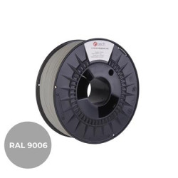 Tlačová struna (filament) C-TECH PREMIUM LINE, PETG, biely hliník, RAL9006, 1,75mm, 1kg