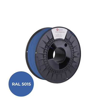 Tlačová struna (filament) C-TECH PREMIUM LINE, PLA, nebeská modrá, RAL5015, 1,75mm, 1kg