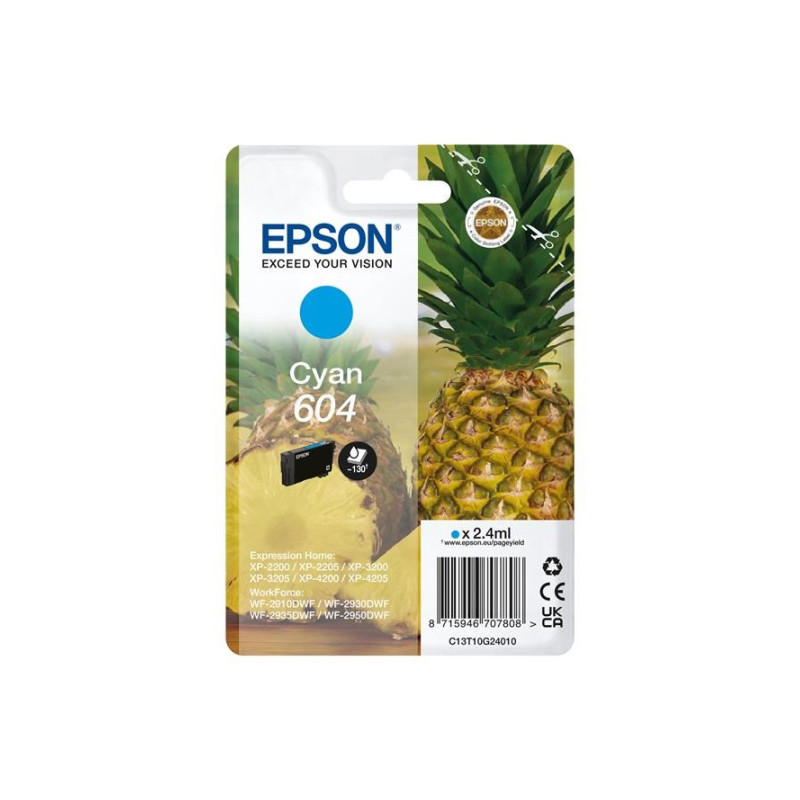 EPSON Singlepack Cyan 604 Ink