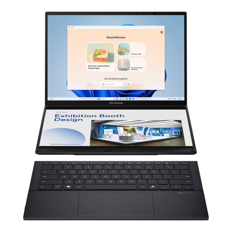 ASUS Zenbook Duo/UX8406CA-OLED088W/U7-255H/14''/2880x1800/T/32GB/1TB SSD/Arc 140T/W11H/Gray/2R