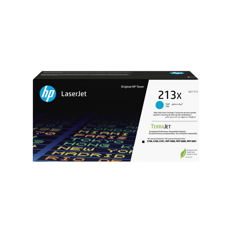 HP W2131X, cyan toner. kazeta HP LaserJet 213X