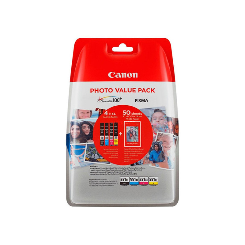 Canon CLI-551XL BK/C/M/Y PHOTO VALUE
