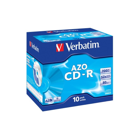 VERBATIM CD-R(10-Pack)Jewel/Crystal/52x/700MB