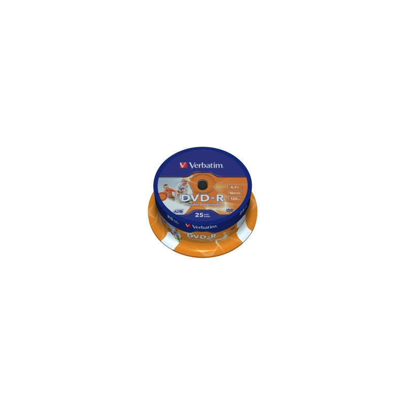 VERBATIM DVD-R(25-Pack)Spindl/Printable/16x/4.7GB