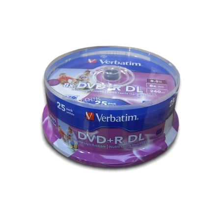 VERBATIM DVD+R(25-Pack)Spindl/DoubleLayer/8,5GB