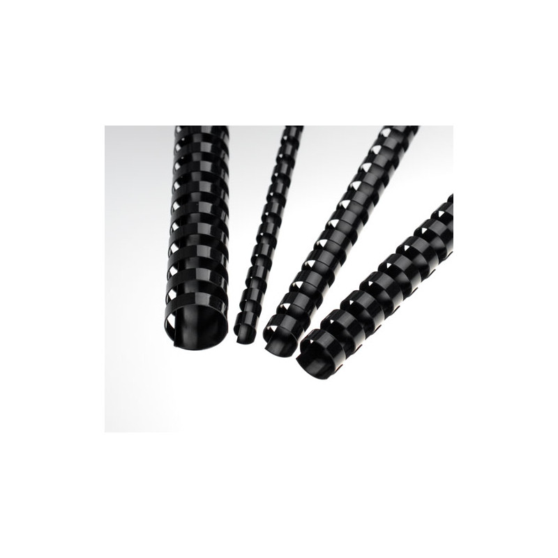Plastové chrbty 12,5 mm, čierne