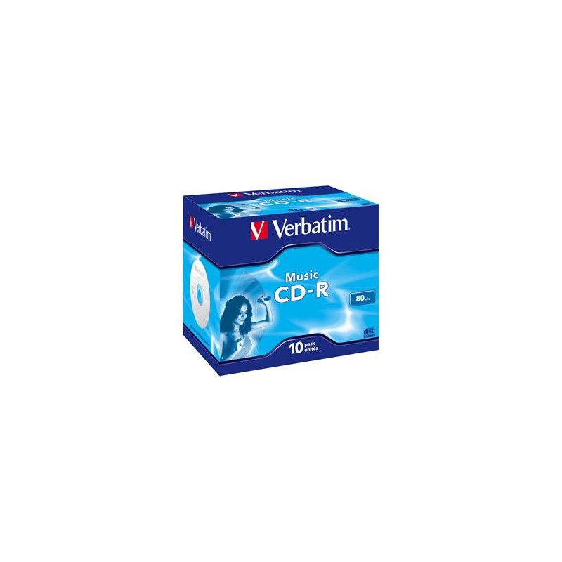 VERBATIM CD-R(10-pack)AudioLiveit!/Color/Jewel/80m
