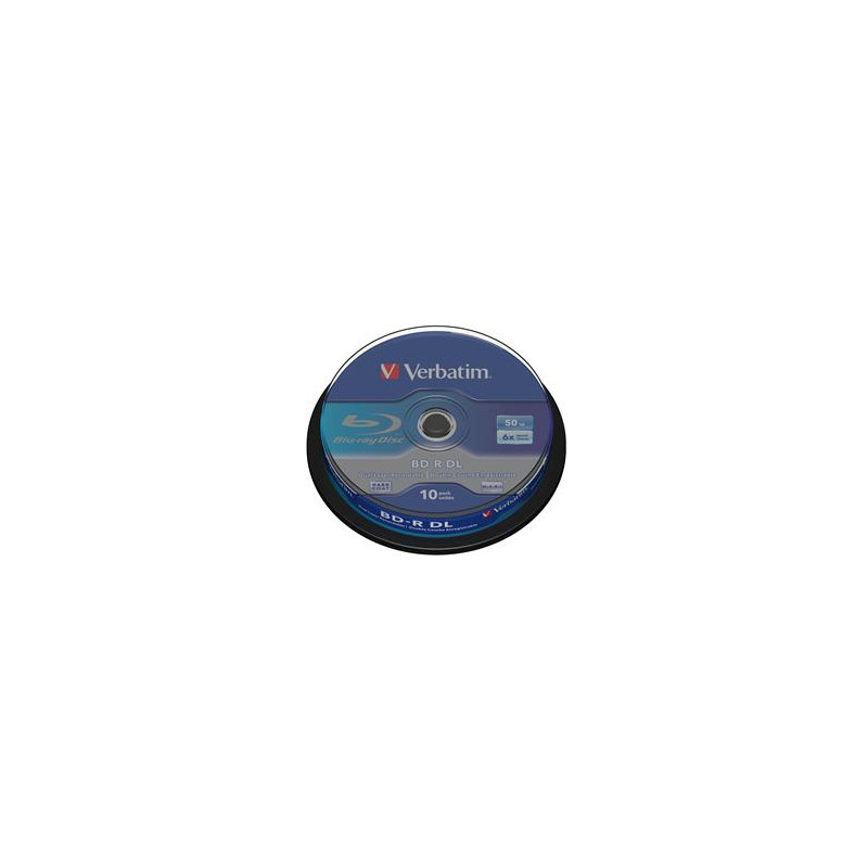 VERBATIM BD-R DL(10-pack) 50GB/6x/spindle