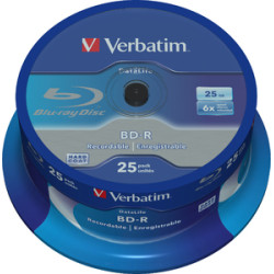VERBATIM BD-R SL (6x, 25GB), NON-ID, 25 cake