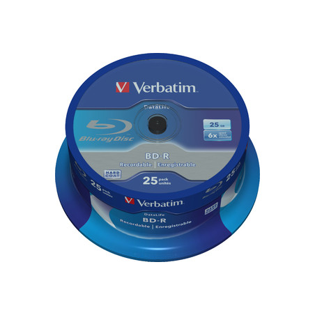 VERBATIM BD-R SL (6x, 25GB), NON-ID, 25 cake