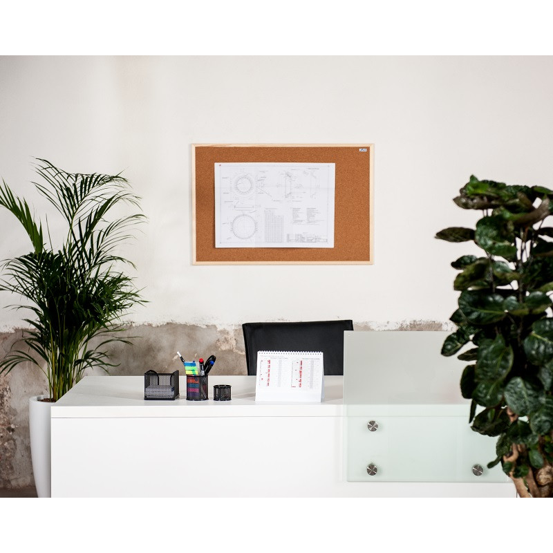 Korková nástenka AVELI 90x120 cm, drevený rám