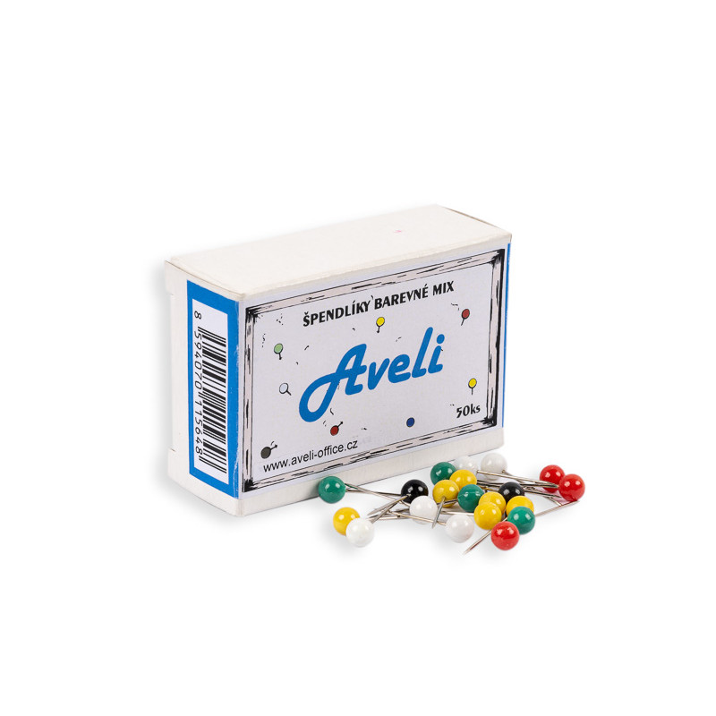 Špendlíky AVELI farebný mix