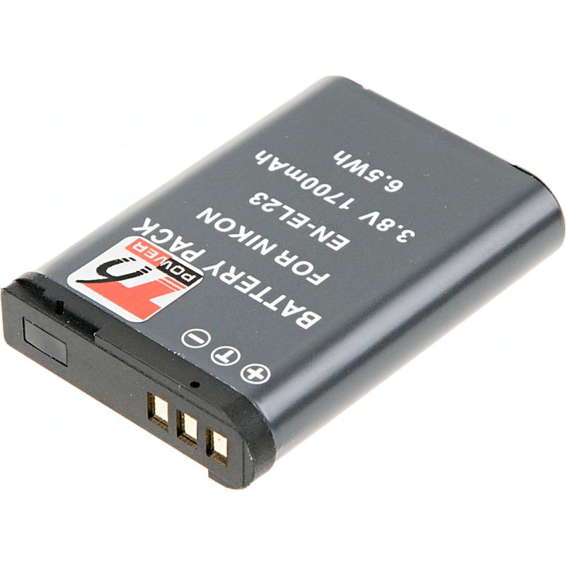 Batéria T6 power Nikon EN-EL23, 1700mAh, čierna