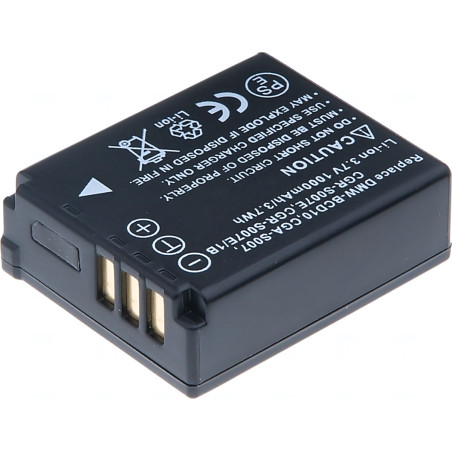 Batéria T6 Power Panasonic DMW-BCD10, CGA-S007, CGR-S007E, CGR-S007E/1B, 1000mAh, 3,7Wh
