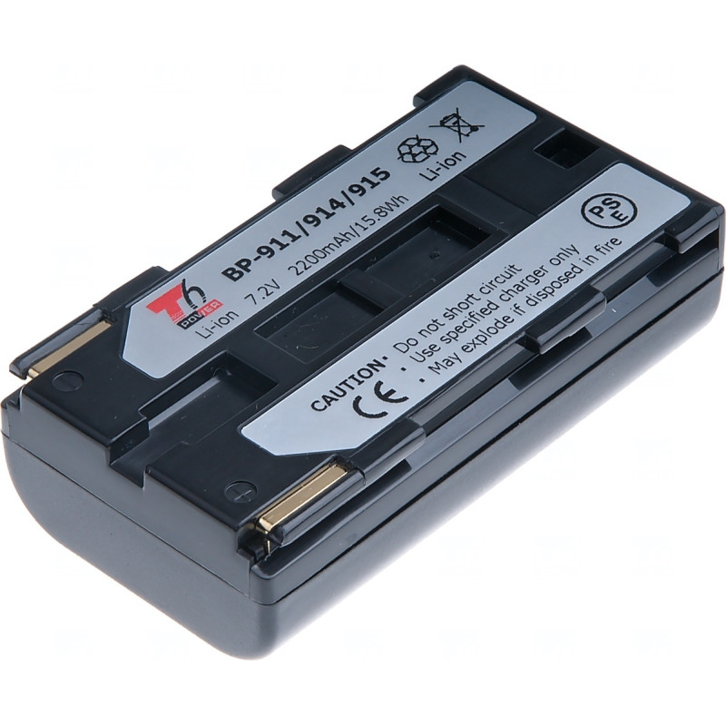 Batéria T6 power Canon BP-911, BP-914, BP-915, 2600mAh, 18,7Wh, čierna