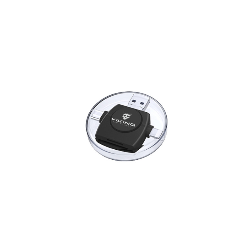 VIKING ČÍTAČKA PAMÄŤOVÝCH KARIET V4 USB3.0 4V1 čierna