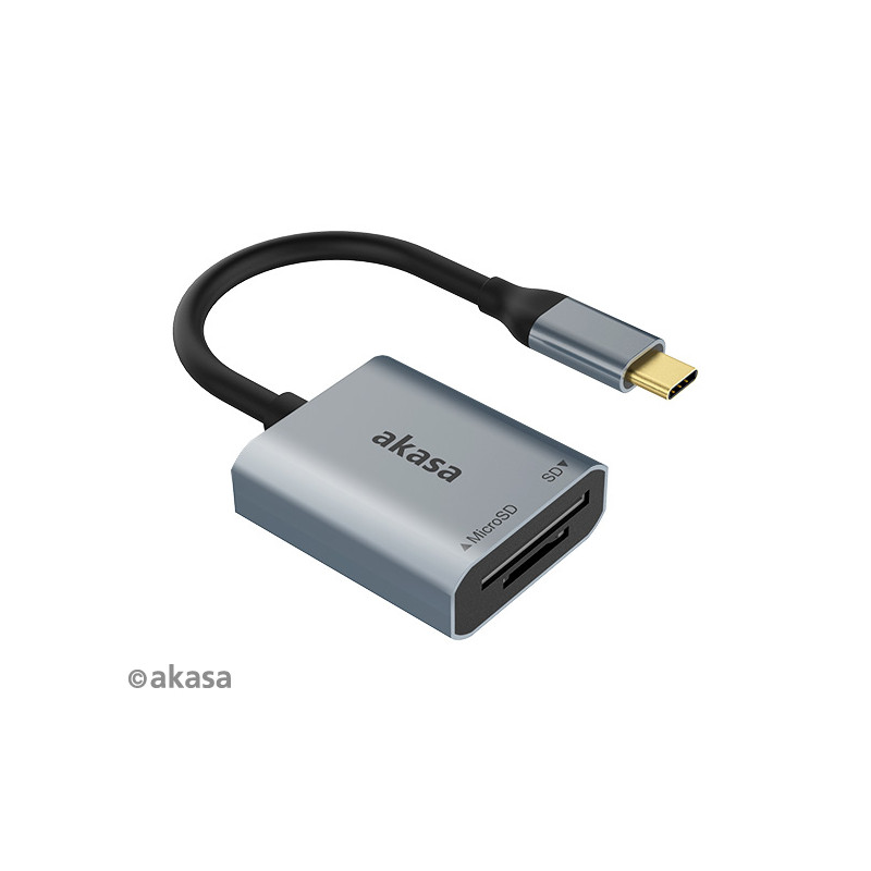 AKASA USB 3.2 Type-C Dual čítačka kariet