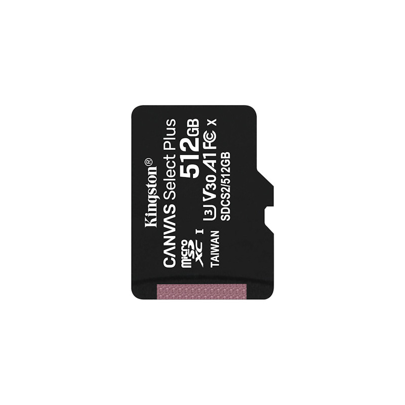 Kingston CANVAS SELECT PLUS/micro SD/512 GB/UHS-I U3 / Class 10
