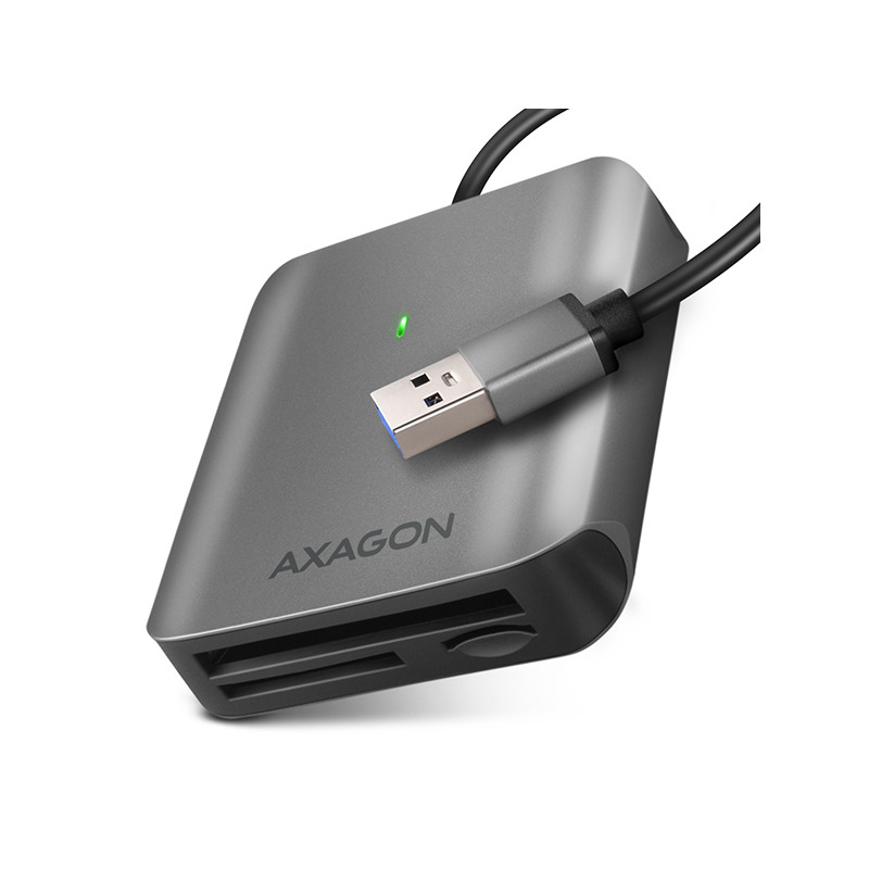 AXAGON CRE-S3, USB-A 3.2 Gen 1 - SUPERSPEED čítačka kariet, 3-slot & lun SD/microSD/CF, podpora UHS-II
