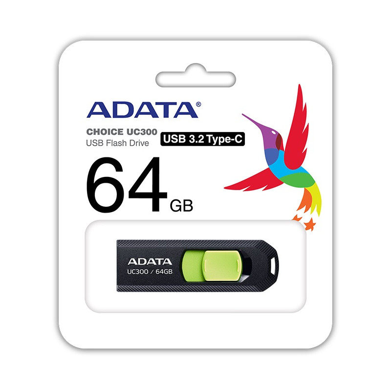 ADATA UC300/64GB/USB 3.2/USB-C/Čierna