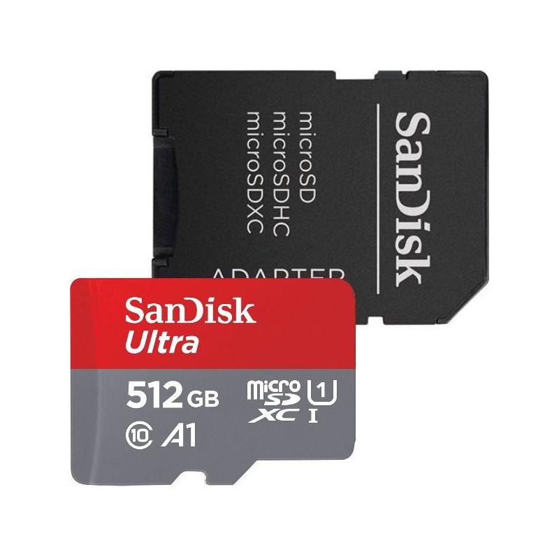 SanDisk Ultra/micro SDXC/512GB/UHS-I U1 / Class 10/+ Adaptér