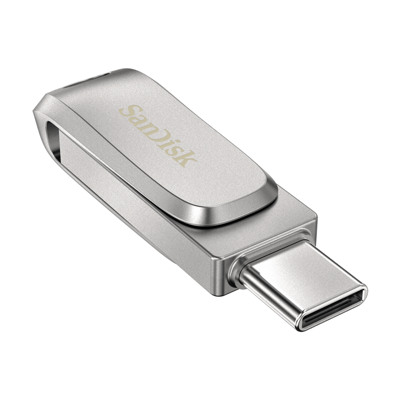 SanDisk Ultra Dual Drive Luxe/128GB/USB 3.1/USB-A + USB-C/Strieborná