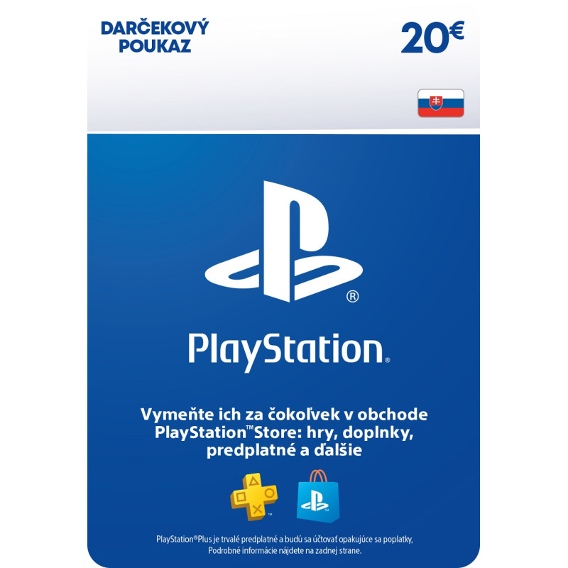ESD SK - PS Store el. peňaženka - 20 EUR