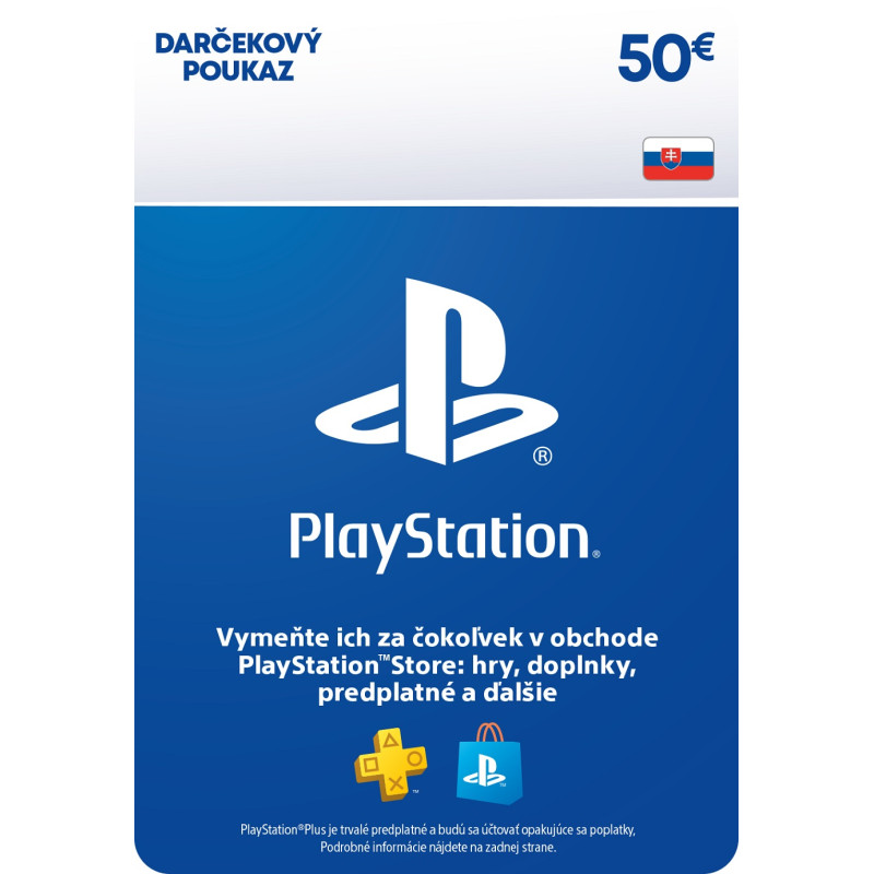 ESD SK - PS Store el. peňaženka - 50 EUR
