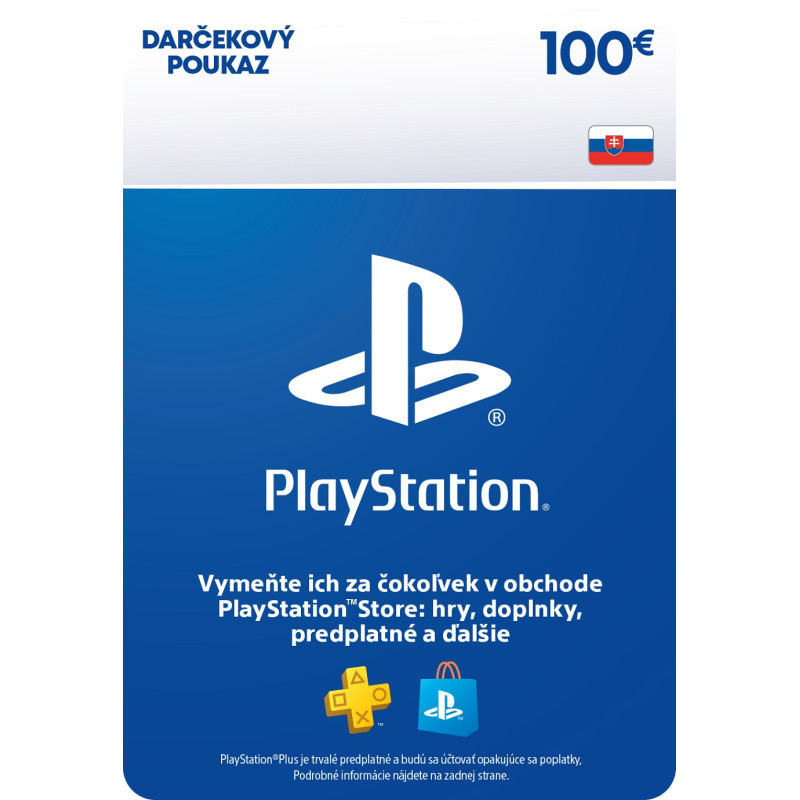 ESD SK - PS Store el. peňaženka - 100 EUR