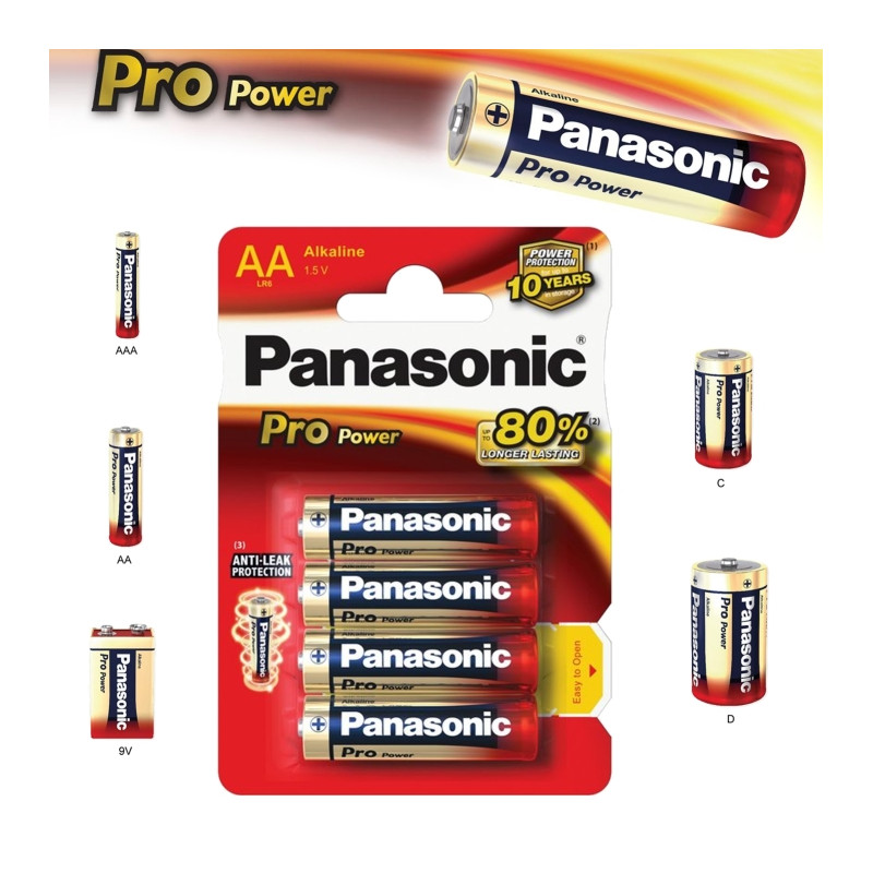 Alkalická batéria AA Panasonic Pro Power LR6 4ks