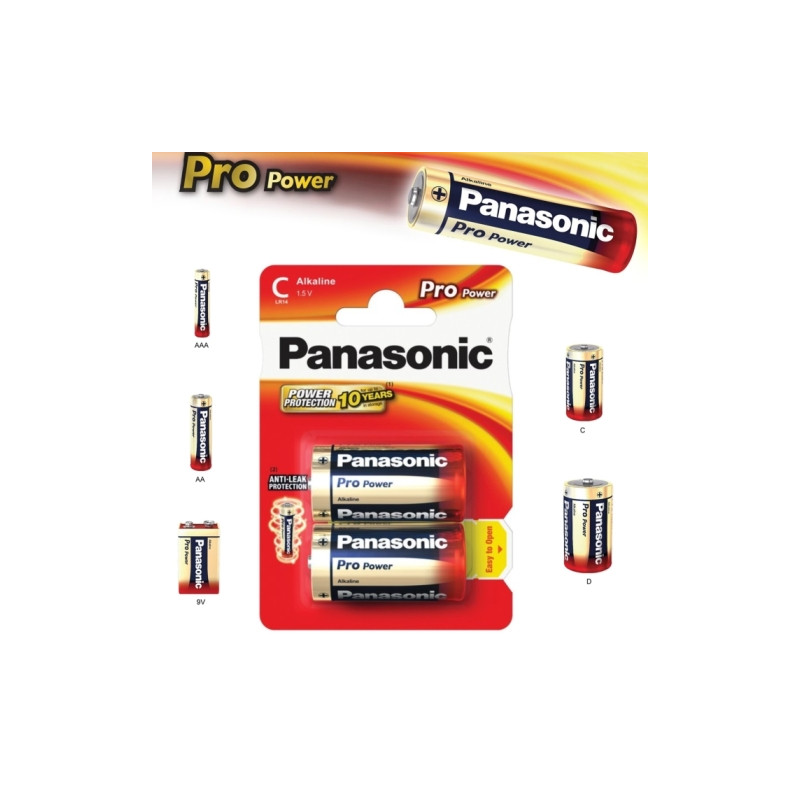 Alkalická batéria C Panasonic Pro Power LR14 2ks