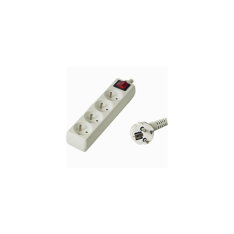 Predlžovací prívod 230V, 10m, 4 zásuvky + vypínač