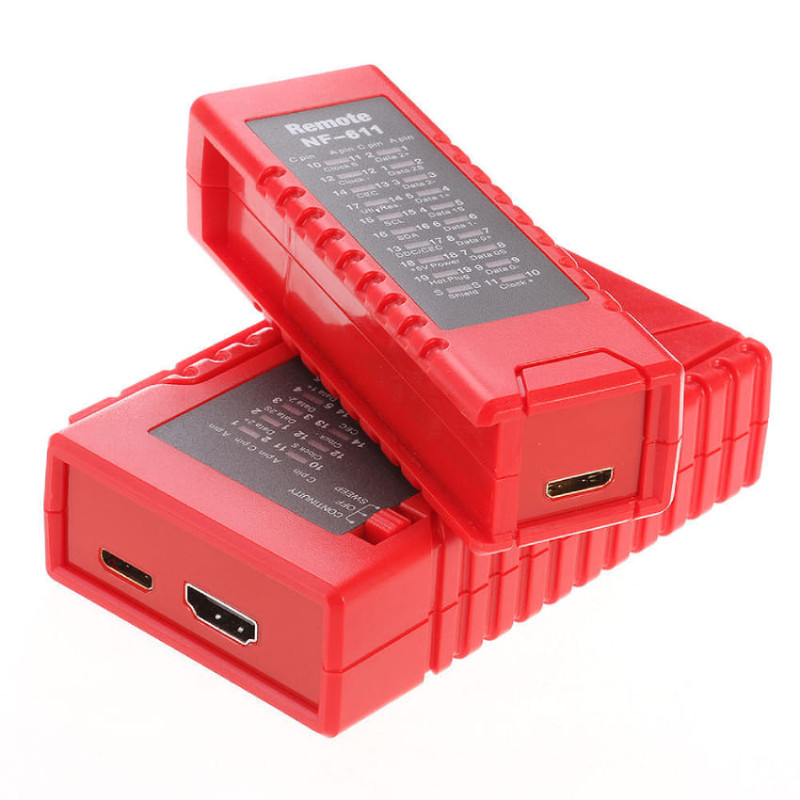 W-Star Tester káblov HDMI WSNF611RD, HDMI, 19 Led diód, test tienenia, remote modul