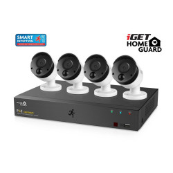 iGET HGNVK85304 - Kamerový PoE FullHD set, 8CH NVR + 4x IP 1080p kamera, SMART detekcia, W/M/Andr/iOS