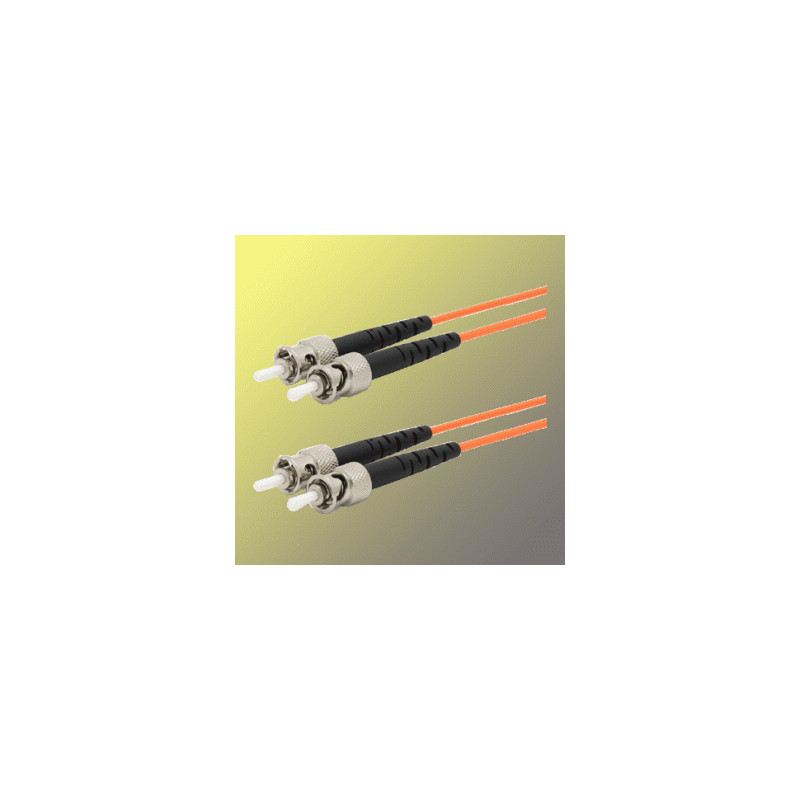 Optický patchkábel duplex ST-ST, 50/125 um MM, 2 m, OM2